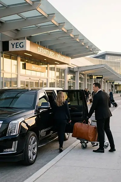 Luxury edmonton airport limo pick-up and drop-off service at (YEG)
